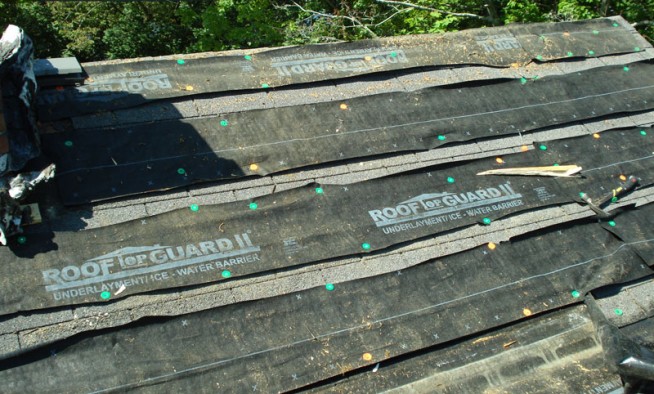 Another bad example - The roof guard was incorrectly applied